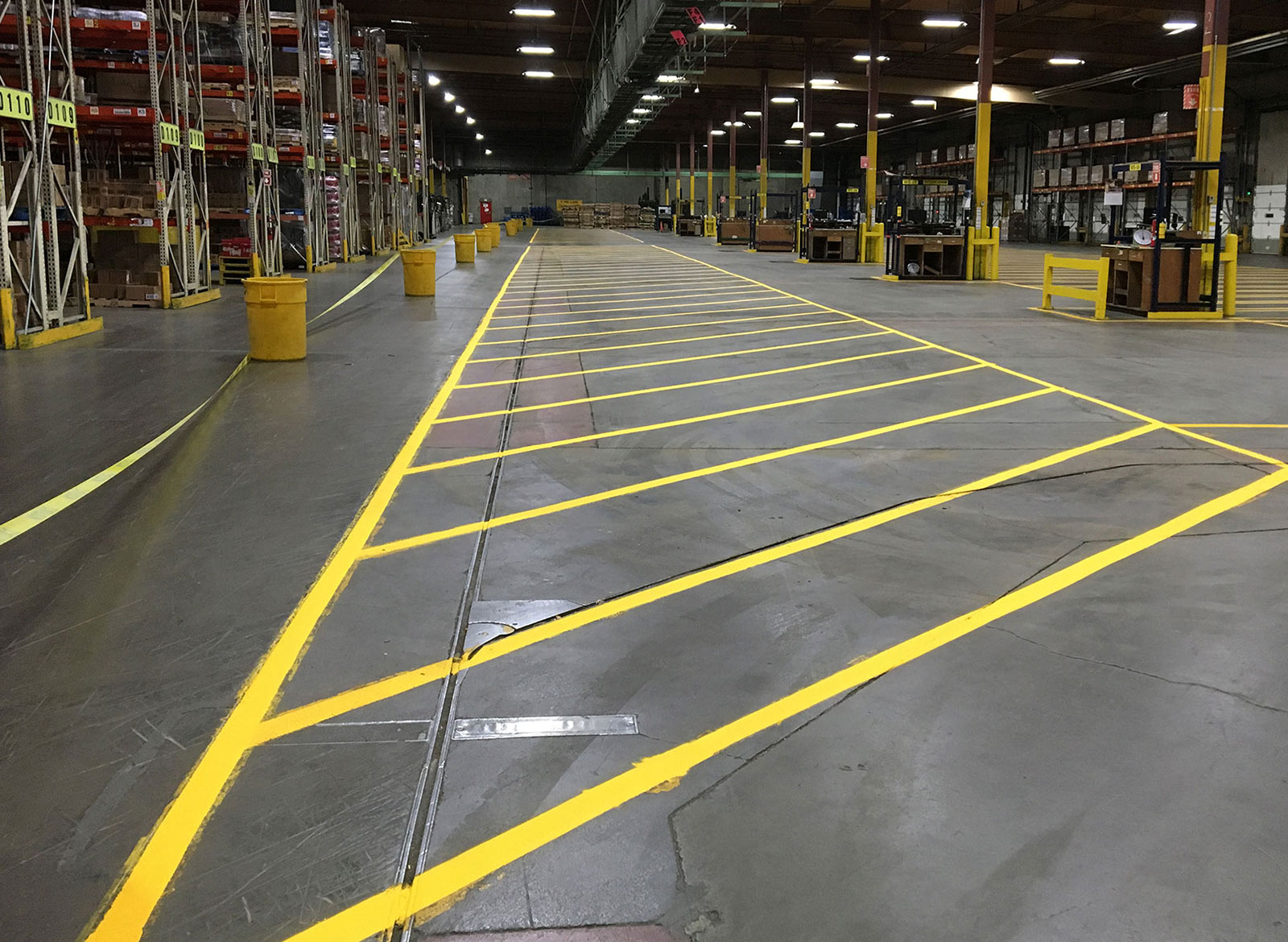 Armadillo Red Emergency Fire Lane Floor Tape for Industrial Distribution Centers 