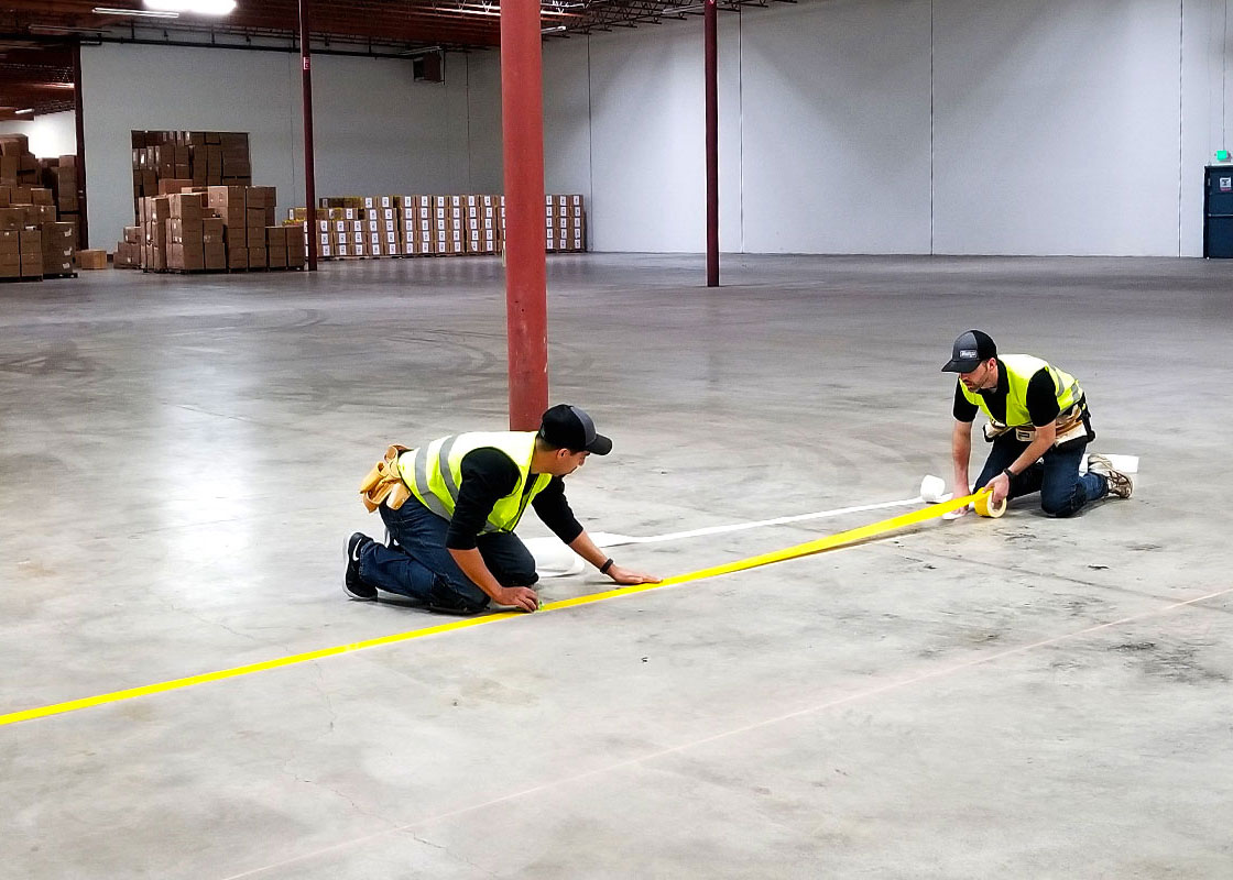 Floor Tape Installation in Portland, Oregon