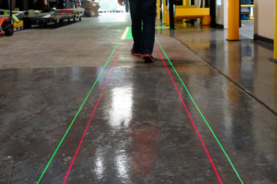 Virtual laser lines